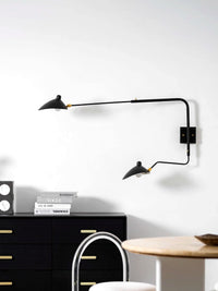 Applique Murale Bras Long Articulé, Métal Aluminium Design Aérien
