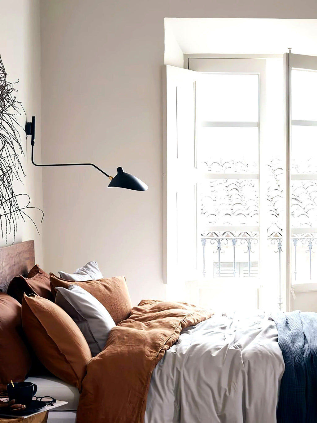 Applique Murale Bras Long Articulé, Métal Aluminium Design Aérien