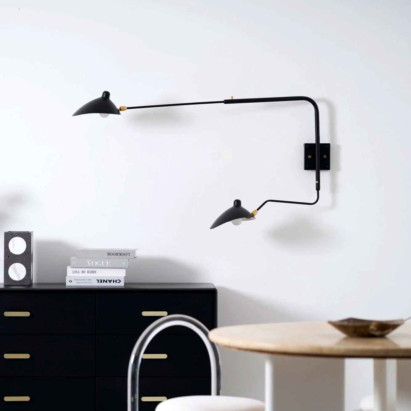 Applique Murale Bras Long Articulé, Métal Aluminium Design Aérien