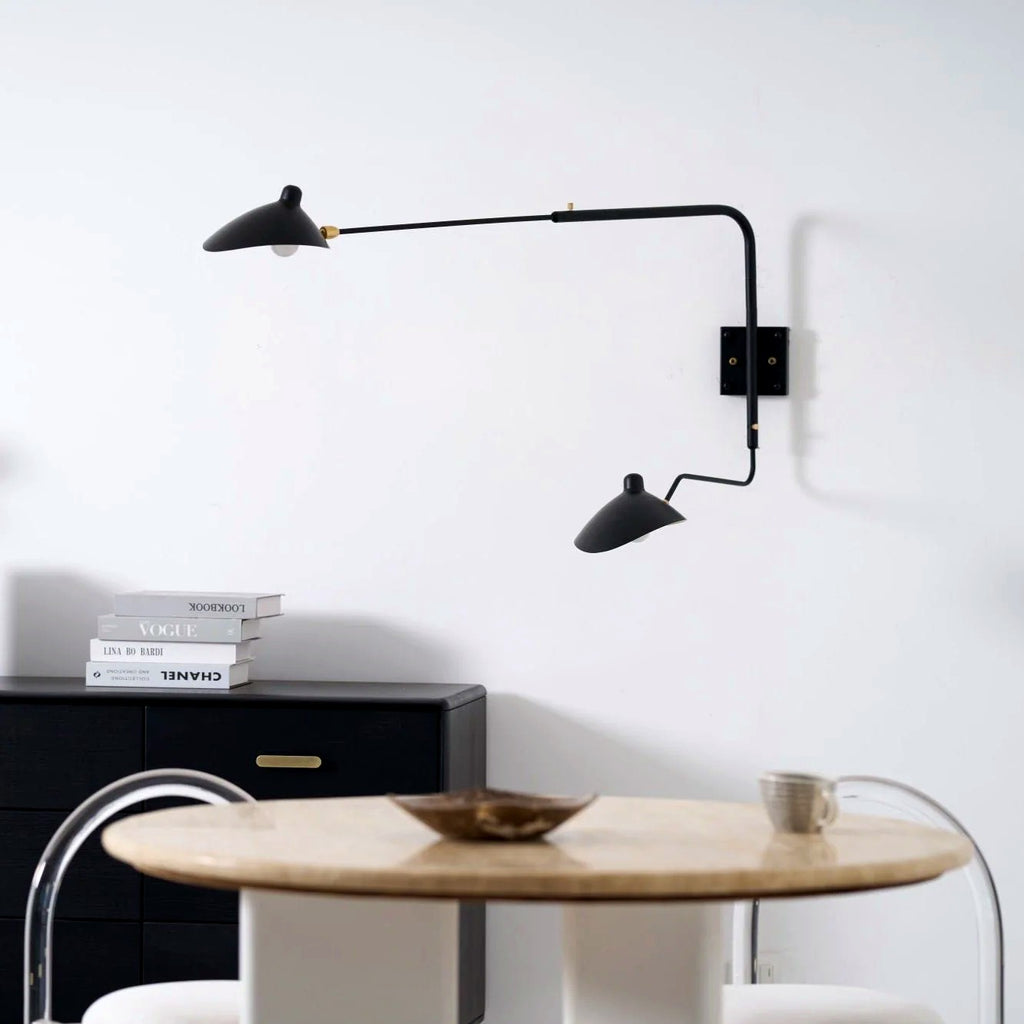 Applique Murale Bras Long Articulé, Métal Aluminium Design Aérien