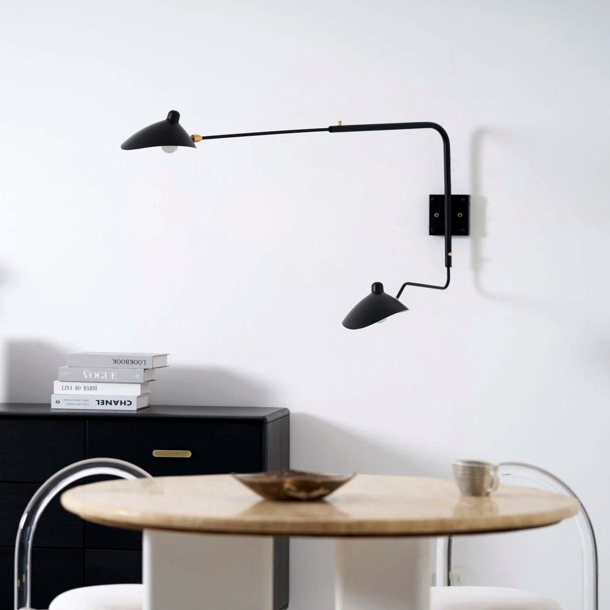 Applique Murale Bras Long Articulé, Métal Aluminium Design Aérien