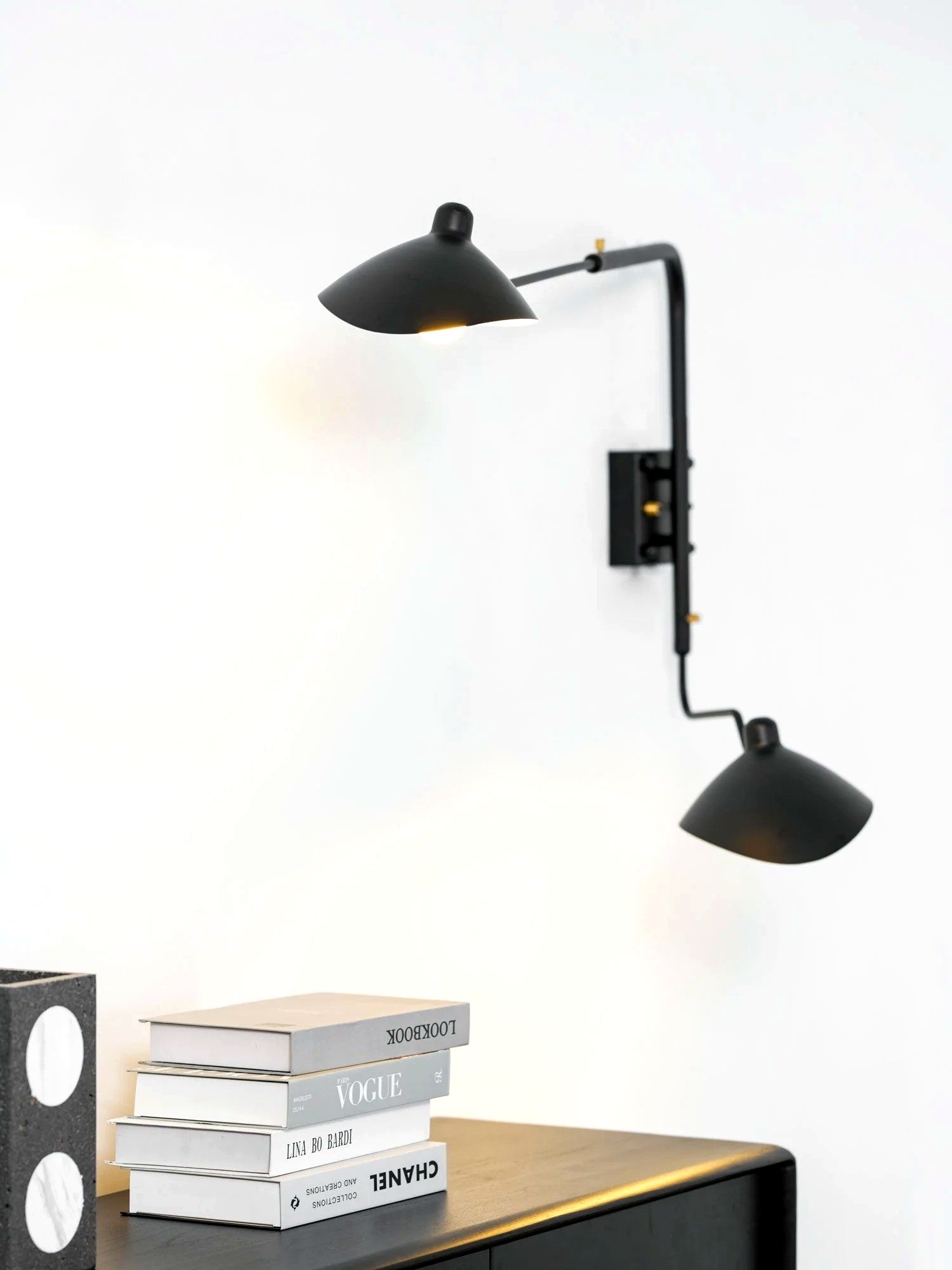 Applique Murale Bras Long Articulé, Métal Aluminium Design Aérien