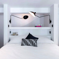 Applique Murale Bras Long Articulé, Métal Aluminium Design Aérien