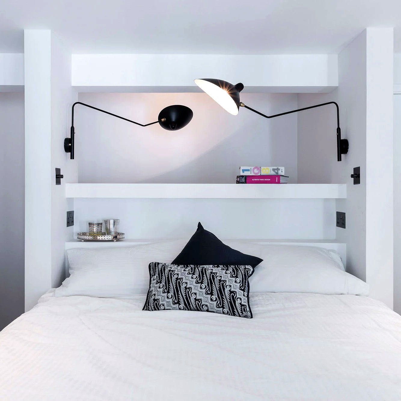 Applique Murale Bras Long Articulé, Métal Aluminium Design Aérien