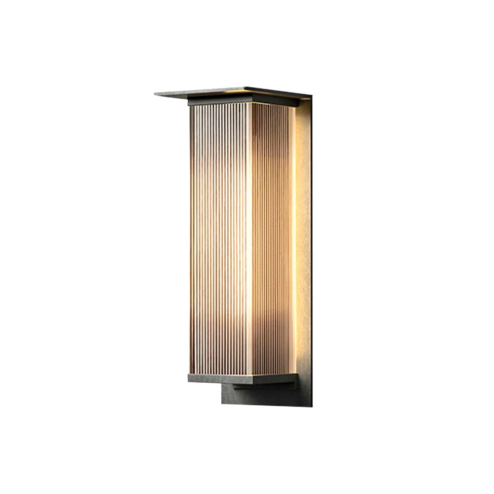 Applique Murale Extérieure Étanche IP68, Métal Aspect Bois Brun