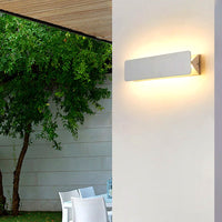 Applique Murale Extérieure LED Blanche Rectangulaire, Métal