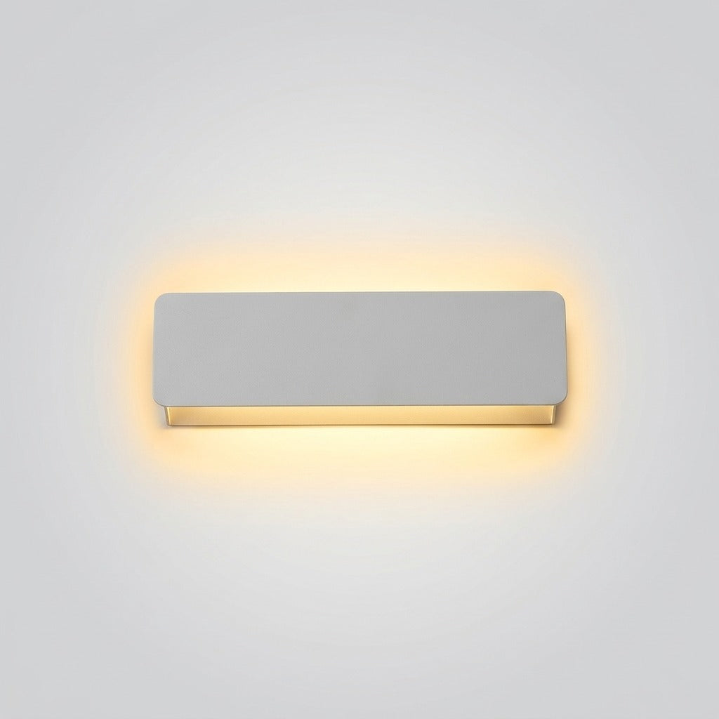 Applique Murale Extérieure LED Blanche Rectangulaire, Métal