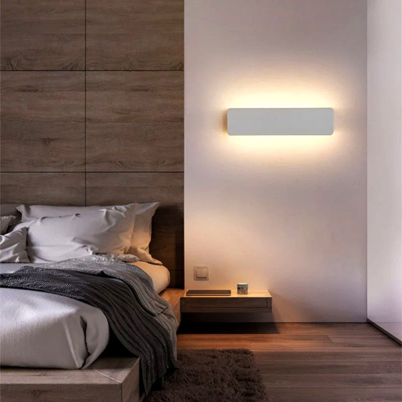 Applique Murale Extérieure LED Blanche Rectangulaire, Métal