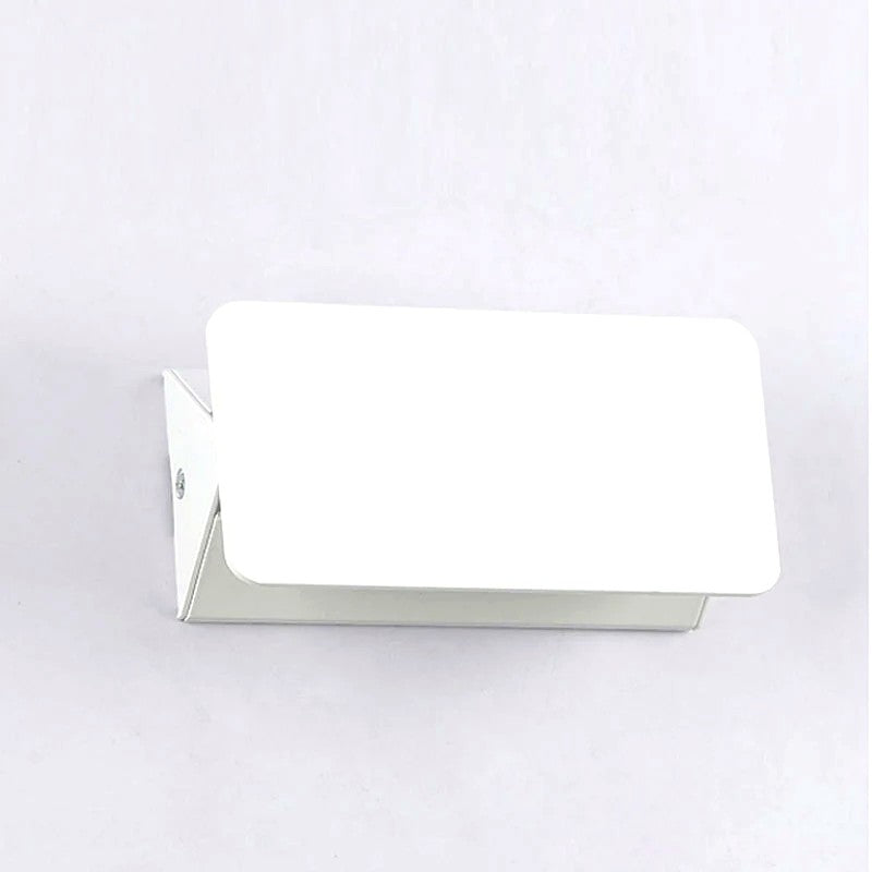 Applique Murale Extérieure LED Blanche Rectangulaire, Métal