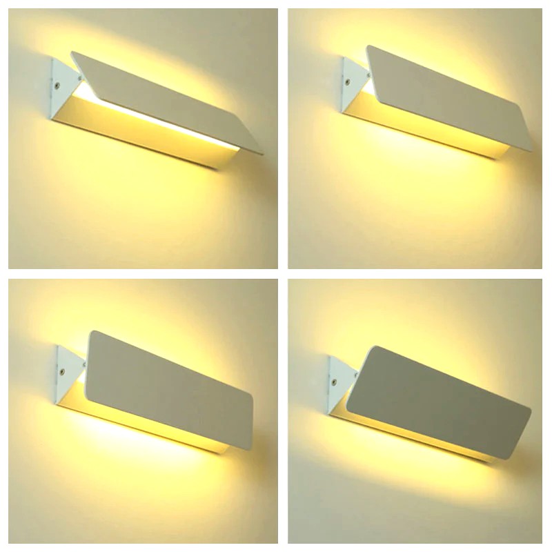 Applique Murale Extérieure LED Blanche Rectangulaire, Métal