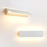 Applique Murale Extérieure LED Blanche Rectangulaire, Métal
