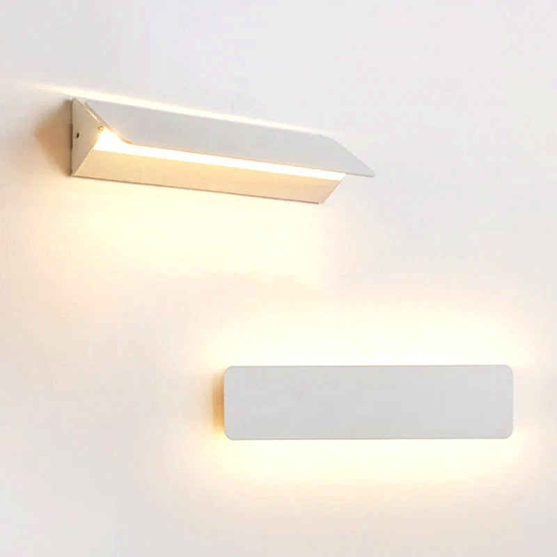 Applique Murale Extérieure LED Blanche Rectangulaire, Métal