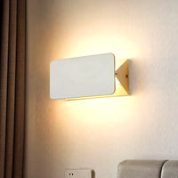 Applique Murale Extérieure LED Blanche Rectangulaire, Métal