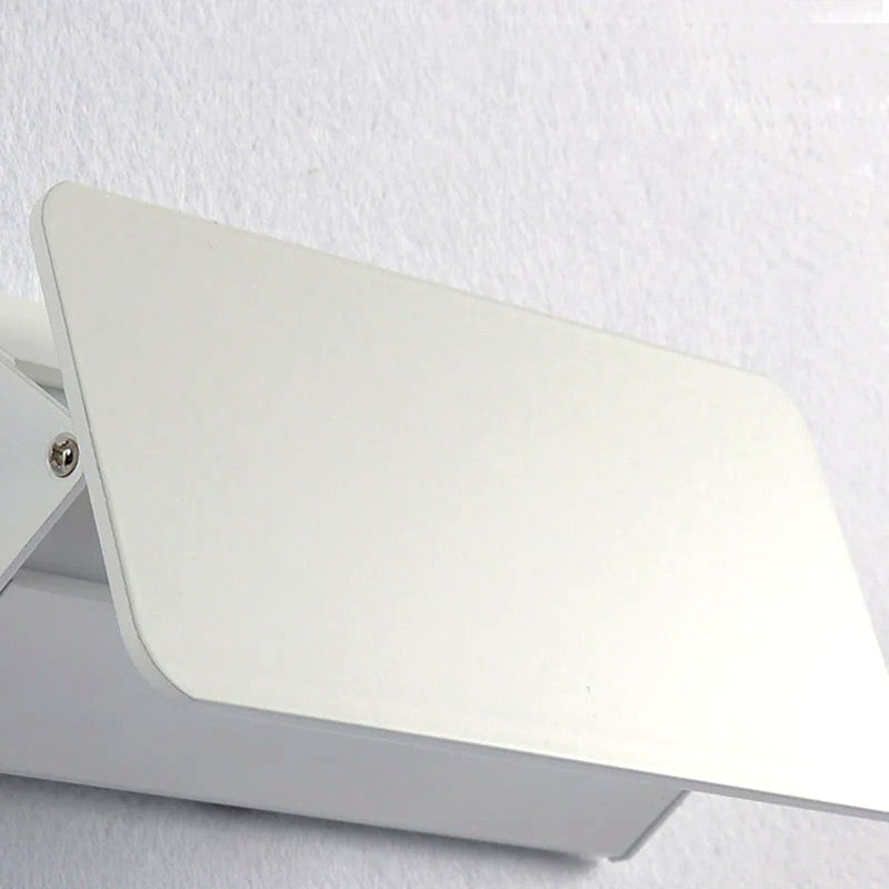 Applique Murale Extérieure LED Blanche Rectangulaire, Métal