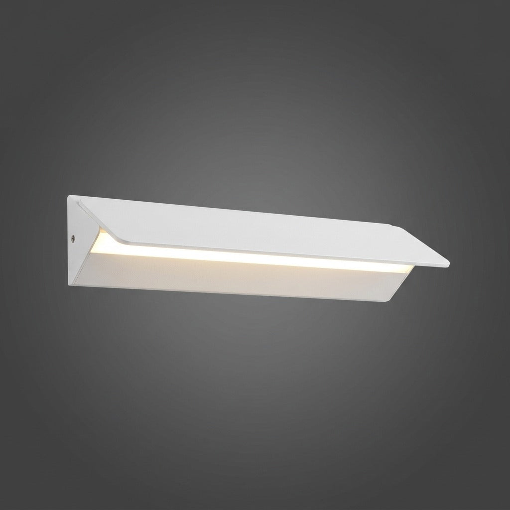 Applique Murale Extérieure LED Blanche Rectangulaire, Métal