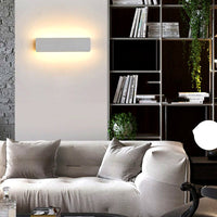 Applique Murale Extérieure LED Blanche Rectangulaire, Métal