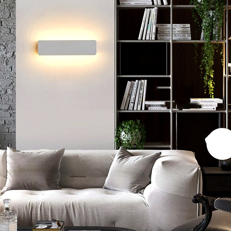 Applique Murale Extérieure LED Blanche Rectangulaire, Métal