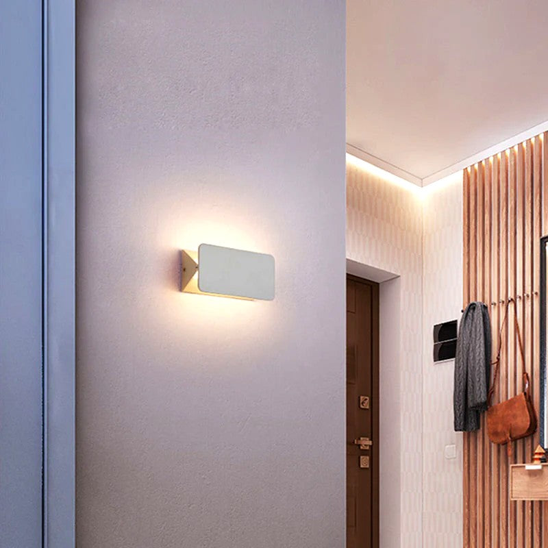 Applique Murale Extérieure LED Blanche Rectangulaire, Métal