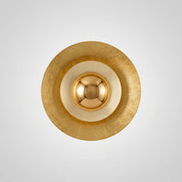 Applique Murale Feuille d'Or Vintage, LED Intégrée Blanc Chaud, Éclat