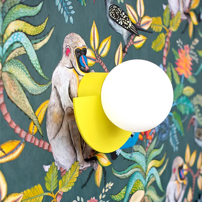 Applique Murale LED Design Fun Coloré, Métal Compact Moderne, Chambre