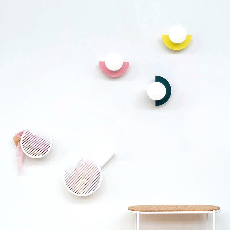 Applique Murale LED Design Fun Coloré, Métal Compact Moderne, Chambre