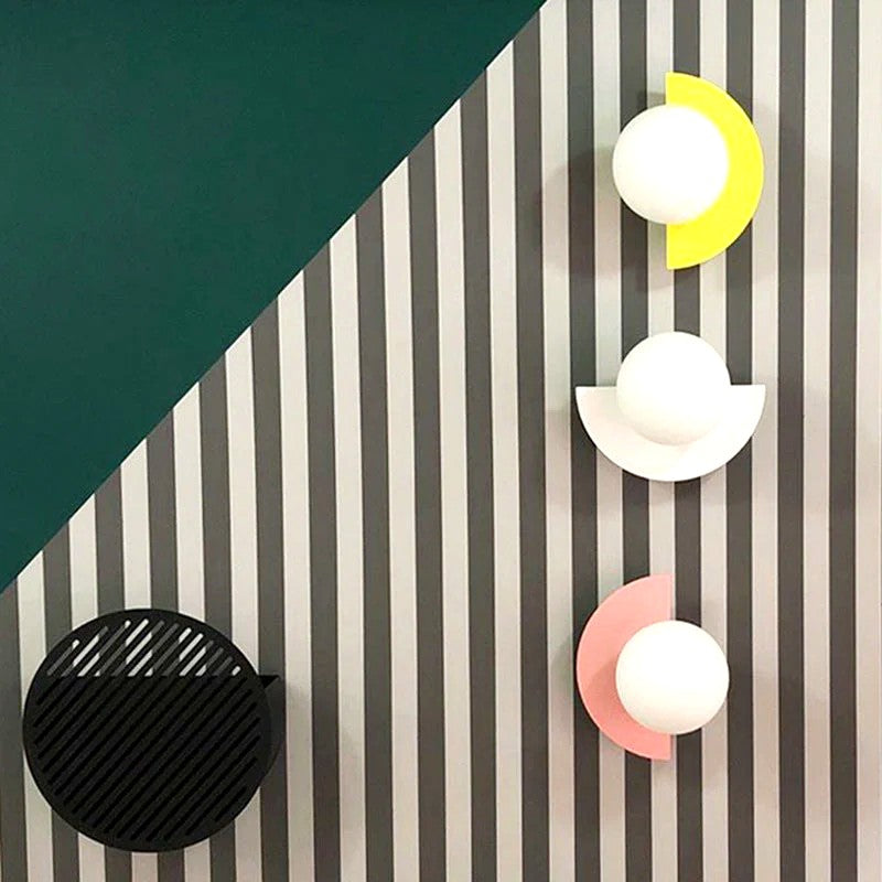 Applique Murale LED Design Fun Coloré, Métal Compact Moderne, Chambre