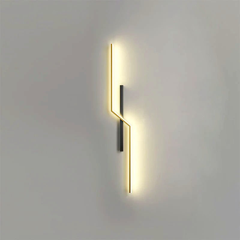 Applique Murale Linéaire Minimaliste, Métal Aluminium LED Intégrée