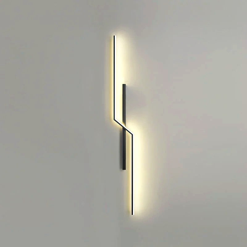Applique Murale Linéaire Minimaliste, Métal Aluminium LED Intégrée