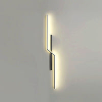 Applique Murale Linéaire Minimaliste, Métal Aluminium LED Intégrée