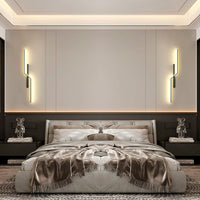 Applique Murale Linéaire Minimaliste, Métal Aluminium LED Intégrée