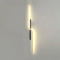Applique Murale Linéaire Minimaliste, Métal Aluminium LED Intégrée