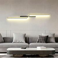 Applique Murale Linéaire Minimaliste, Métal Aluminium LED Intégrée