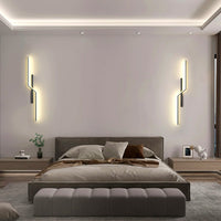 Applique Murale Linéaire Minimaliste, Métal Aluminium LED Intégrée