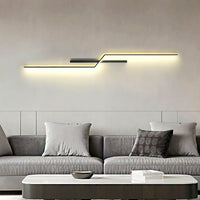 Applique Murale Linéaire Minimaliste, Métal Aluminium LED Intégrée