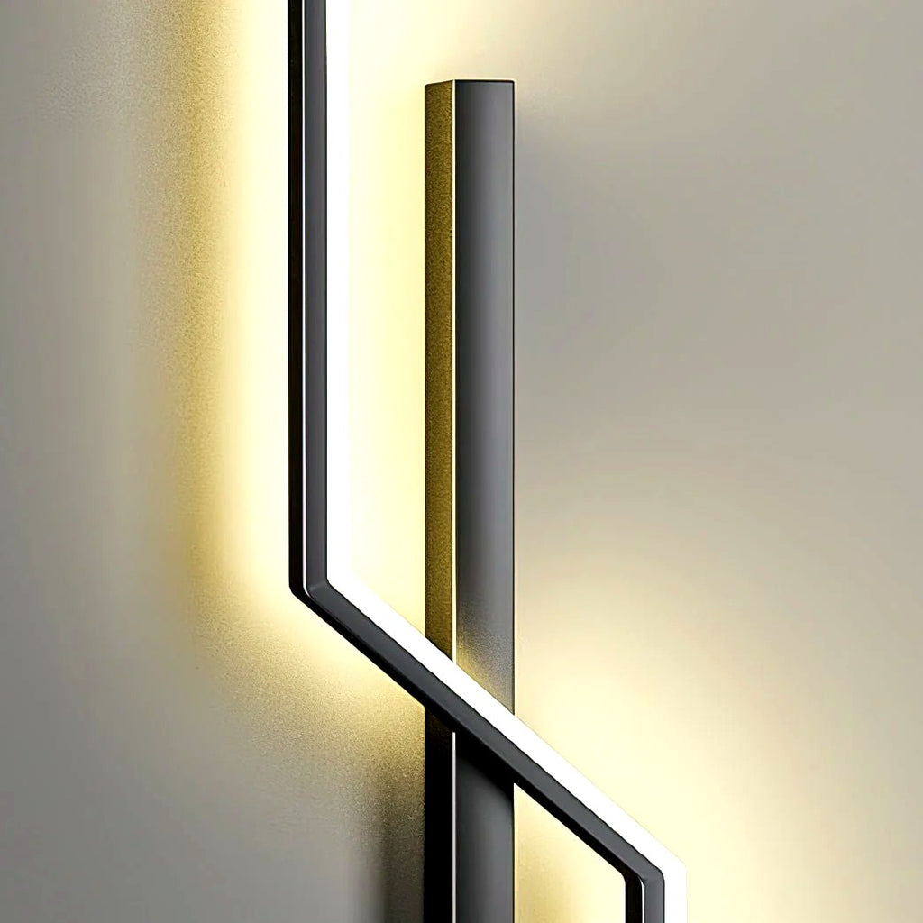 Applique Murale Linéaire Minimaliste, Métal Aluminium LED Intégrée