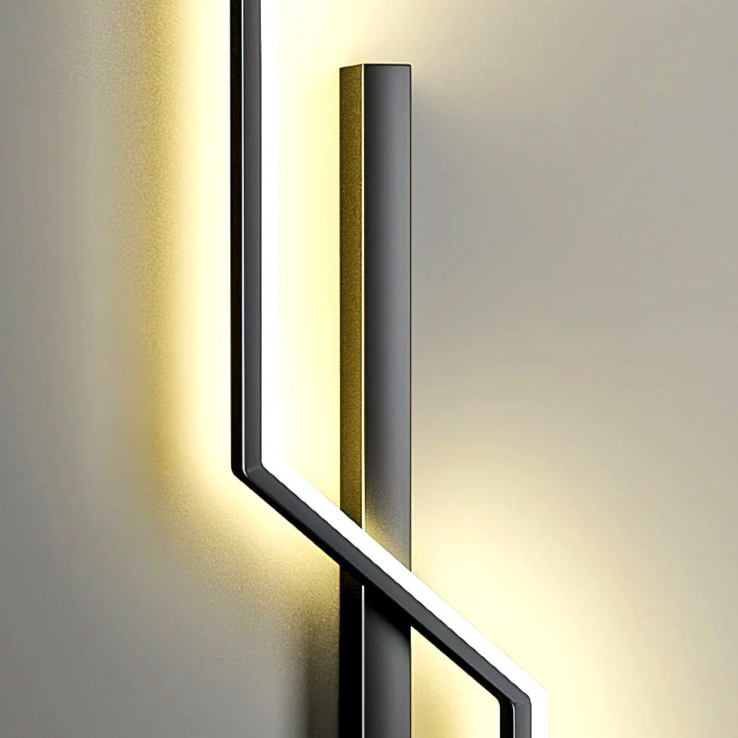 Applique Murale Linéaire Minimaliste, Métal Aluminium LED Intégrée