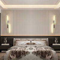 Applique Murale Linéaire Minimaliste, Métal Aluminium LED Intégrée