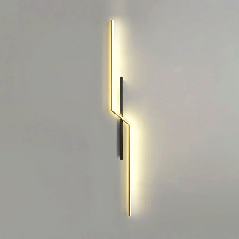 Applique Murale Linéaire Minimaliste, Métal Aluminium LED Intégrée