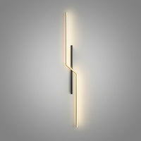 Applique Murale Linéaire Minimaliste, Métal Aluminium LED Intégrée