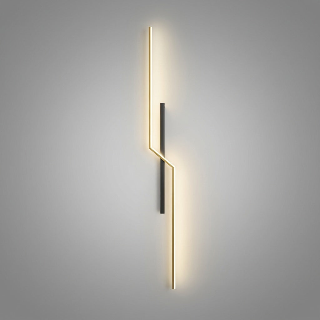 Applique Murale Linéaire Minimaliste, Métal Aluminium LED Intégrée