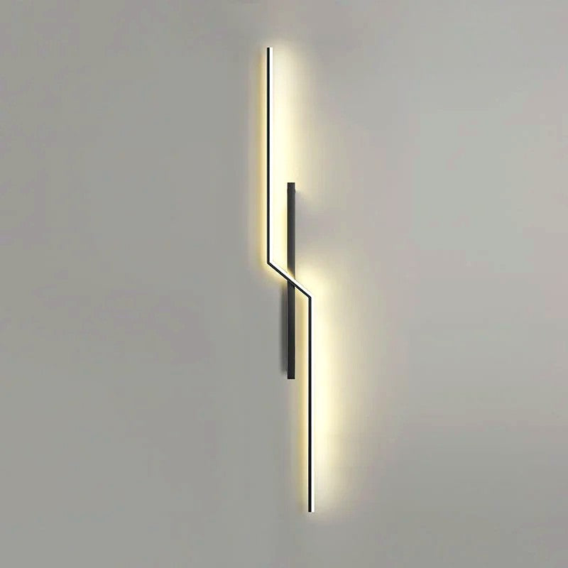 Applique Murale Linéaire Minimaliste, Métal Aluminium LED Intégrée