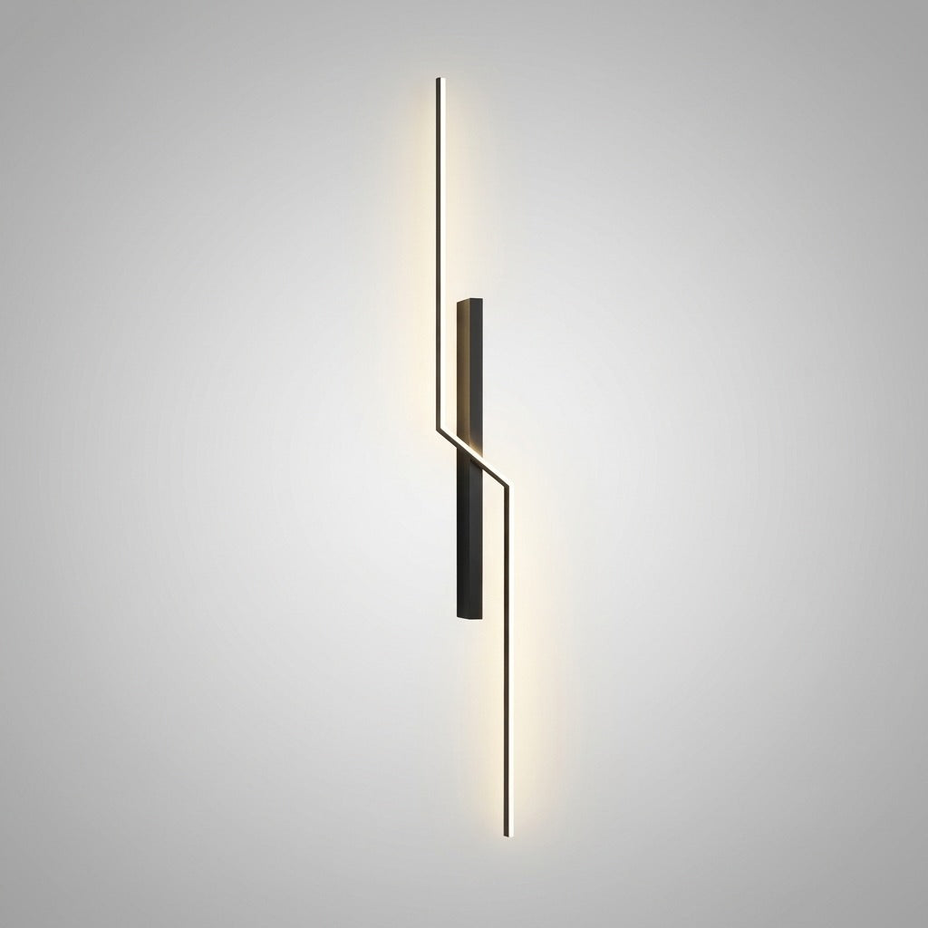 Applique Murale Linéaire Minimaliste, Métal Aluminium LED Intégrée