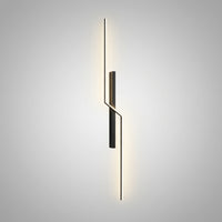 Applique Murale Linéaire Minimaliste, Métal Aluminium LED Intégrée