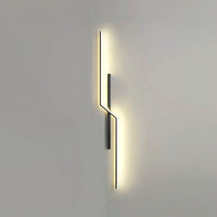 Applique Murale Linéaire Minimaliste, Métal Aluminium LED Intégrée