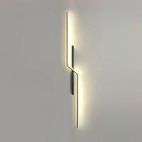 Applique Murale Linéaire Minimaliste, Métal Aluminium LED Intégrée