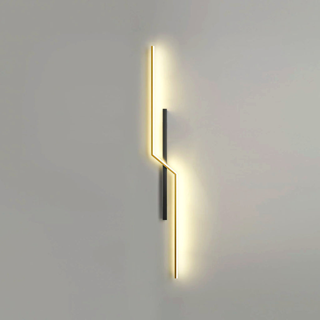 Applique Murale Linéaire Minimaliste, Métal Aluminium LED Intégrée