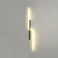 Applique Murale Linéaire Minimaliste, Métal Aluminium LED Intégrée