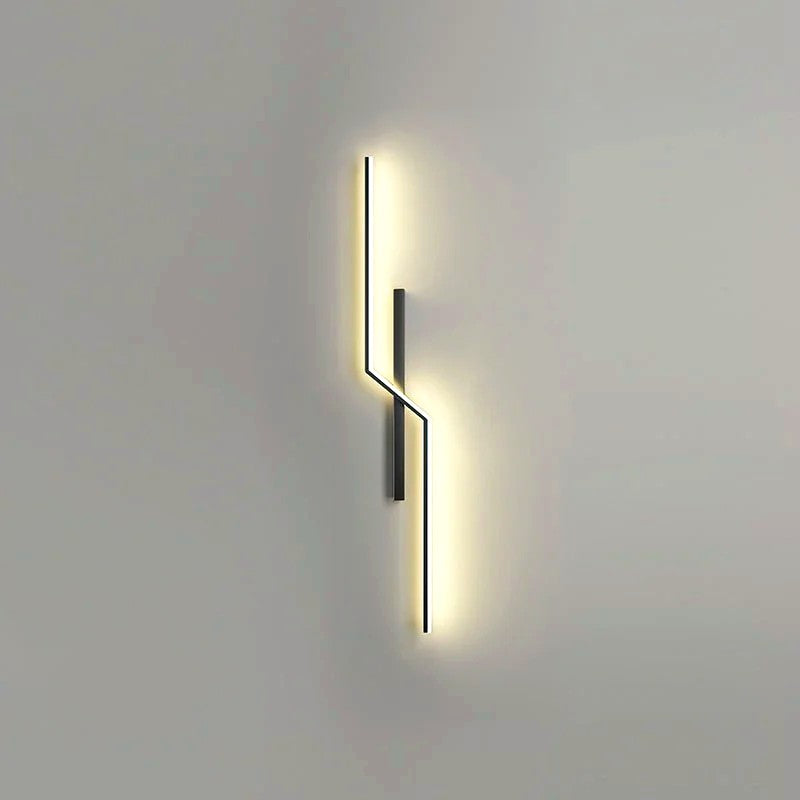 Applique Murale Linéaire Minimaliste, Métal Aluminium LED Intégrée