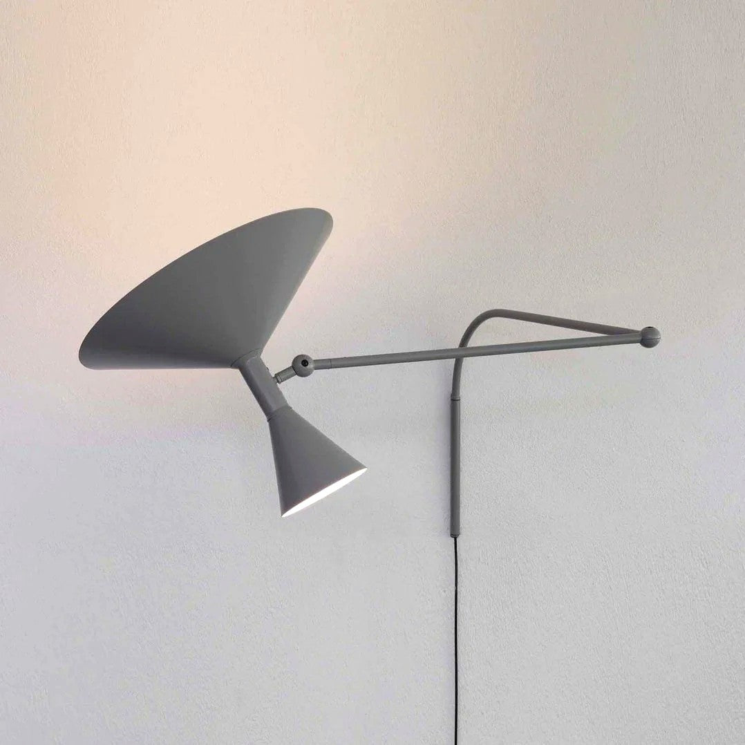 Applique Murale Liseuse Bras Réglable, Aluminium Style Rétro