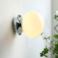 Applique Murale Marshmallow Globe Verre, Design Tendre Sophistiqué